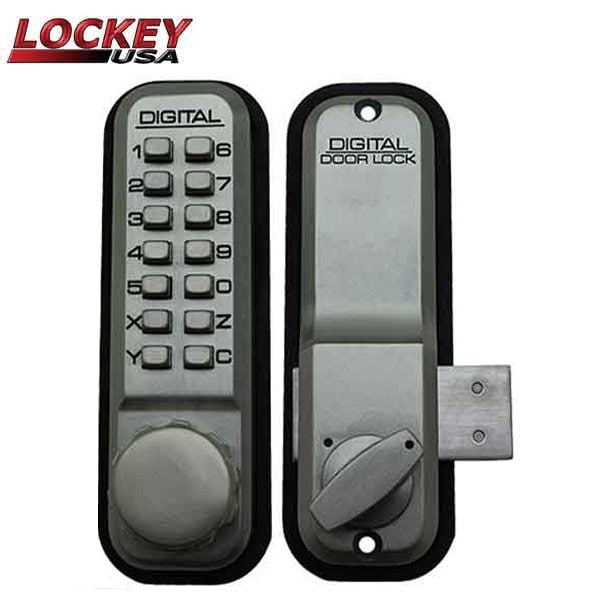 2200-KO - Narrow-Stile Mechanical Keypad - Bright BrassKeyless Deadbolt Lock - Surface Mount